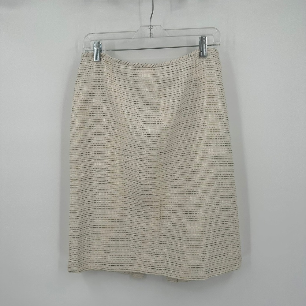 Alex Marie Womens Old Money Pencil Skirt Size 10 Quiet Luxury Tweed Minimalist